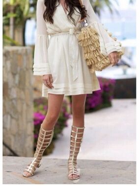 Stuart Weitzman GoldGladiator Knee-High Sandals